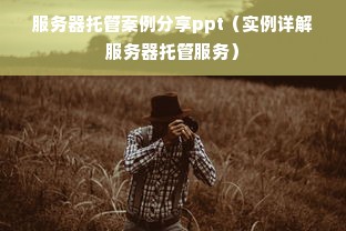 服务器托管案例分享ppt（实例详解服务器托管服务）