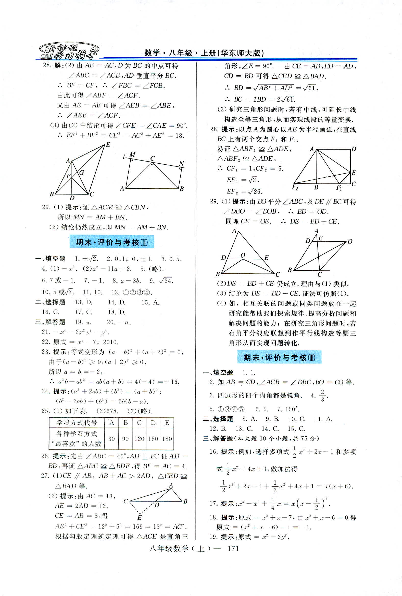 准初二数学学习方法 初二学数学的方法技巧